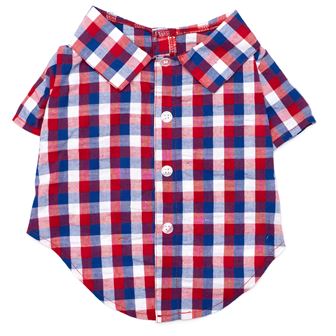 Red, white and Blue Dog Shirt