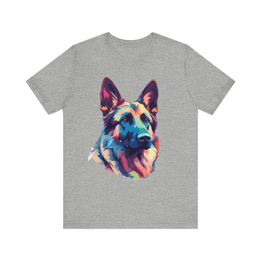 German Shepherd Water Color Tee Shirt