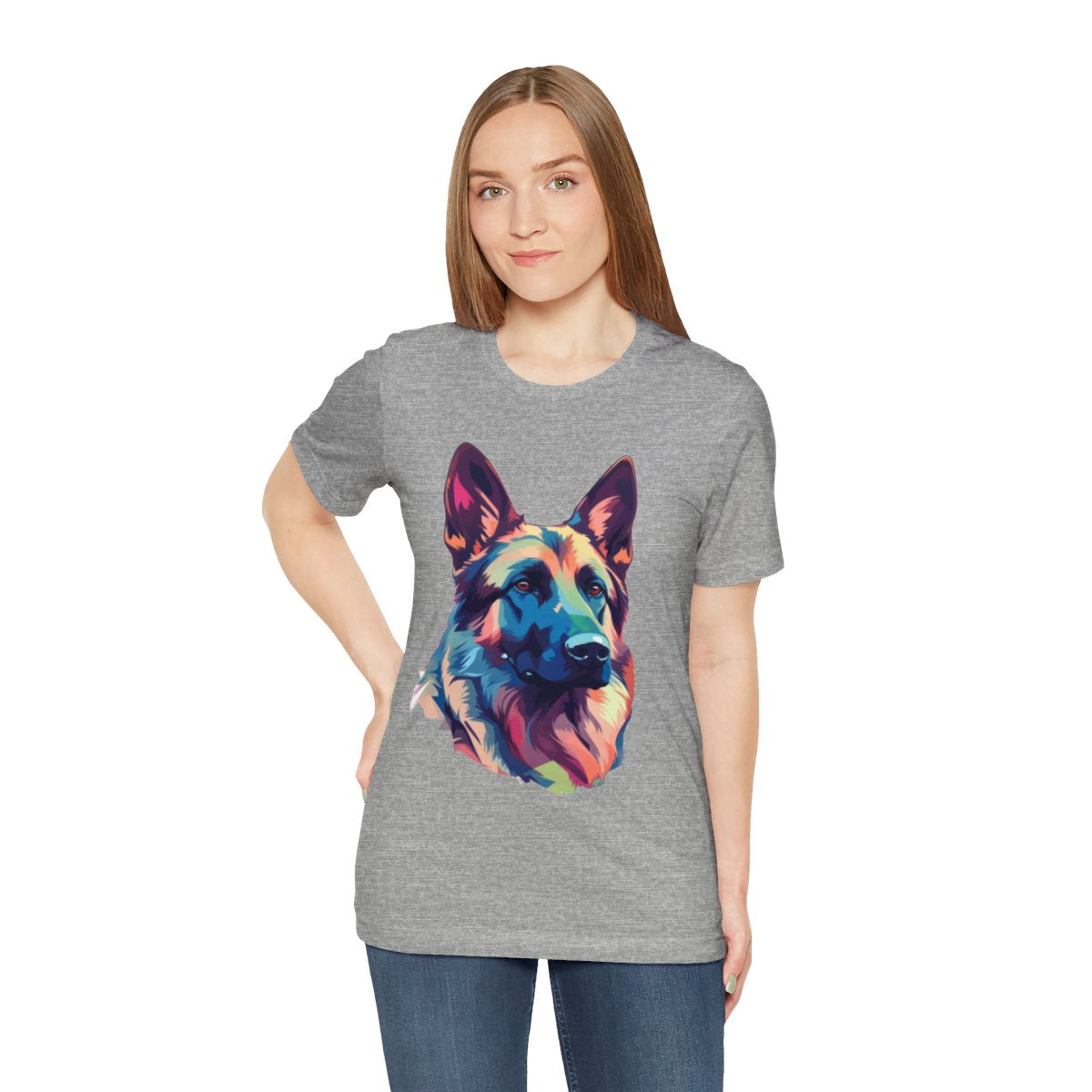 German Shepherd Water Color Tee Shirt