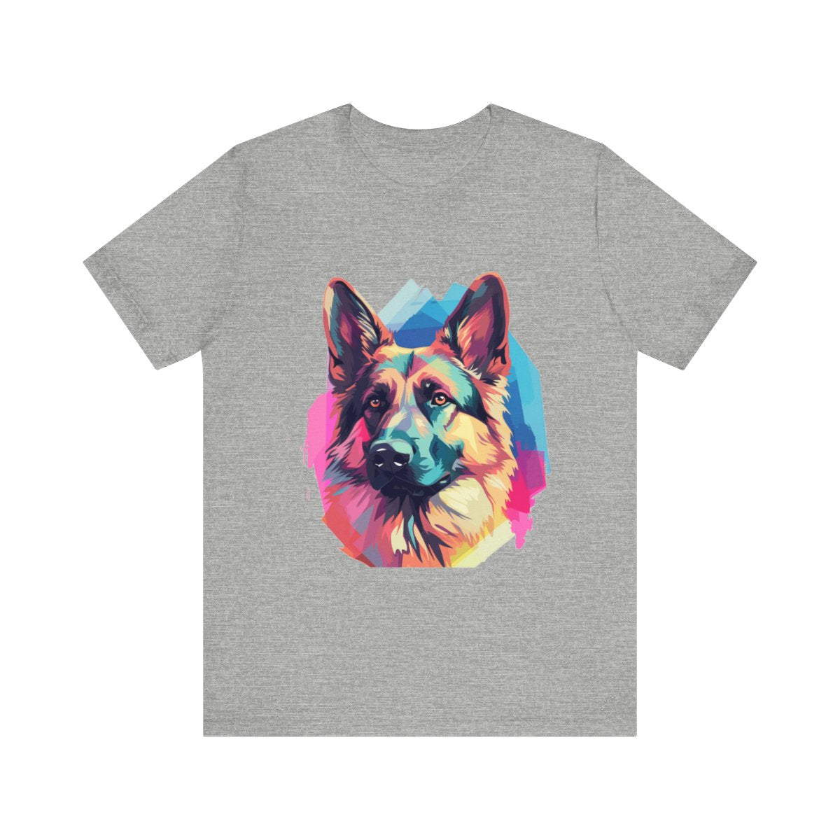 German Shepherd Vibrant Water Color Tee Shirt