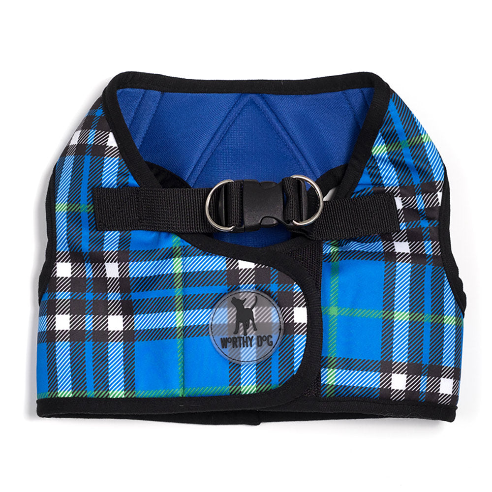 Printed Blue Plaid Sidekick Harness