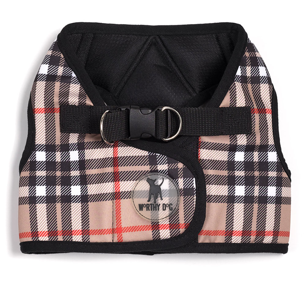 Printed Tan Plaid Sidekick Harness