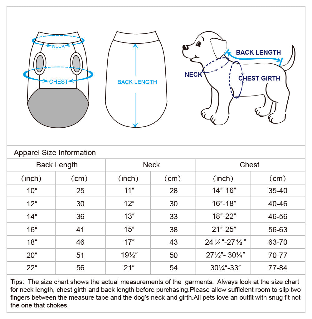 Sizing Chart