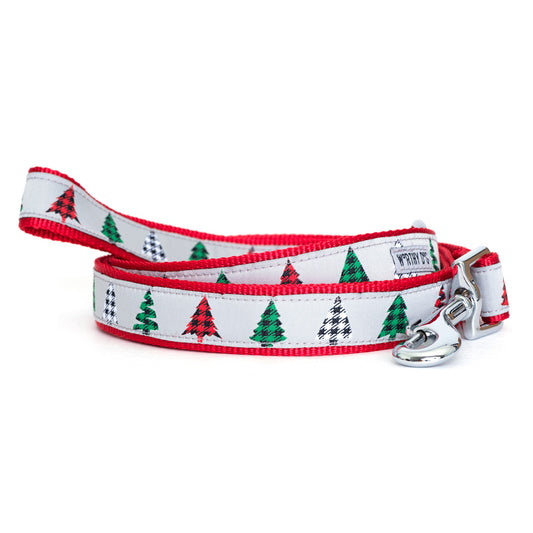 Christmas tree dog collar and leash set