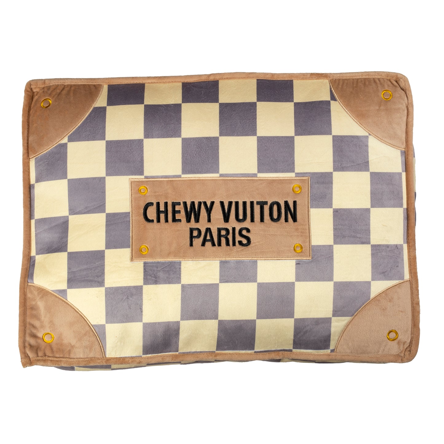 Chewy Vuiton Checker dog bed