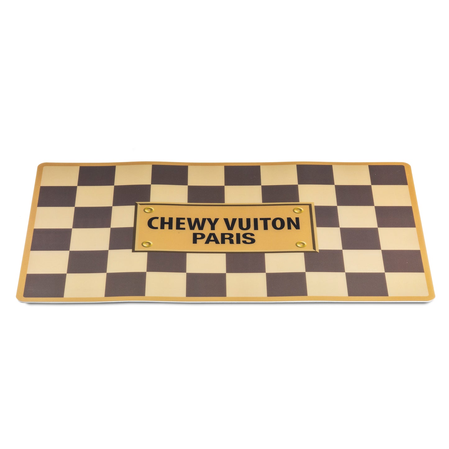 Checker Chewy Vuiton Dog placemat