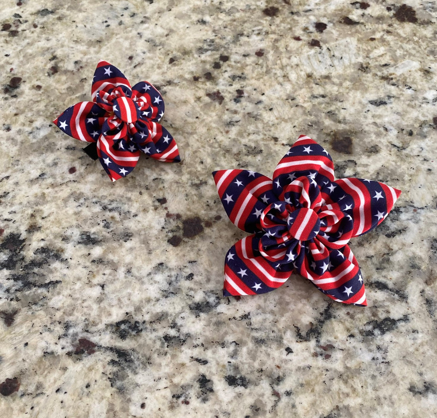 Worthy Dog - American Flag Flower Bow