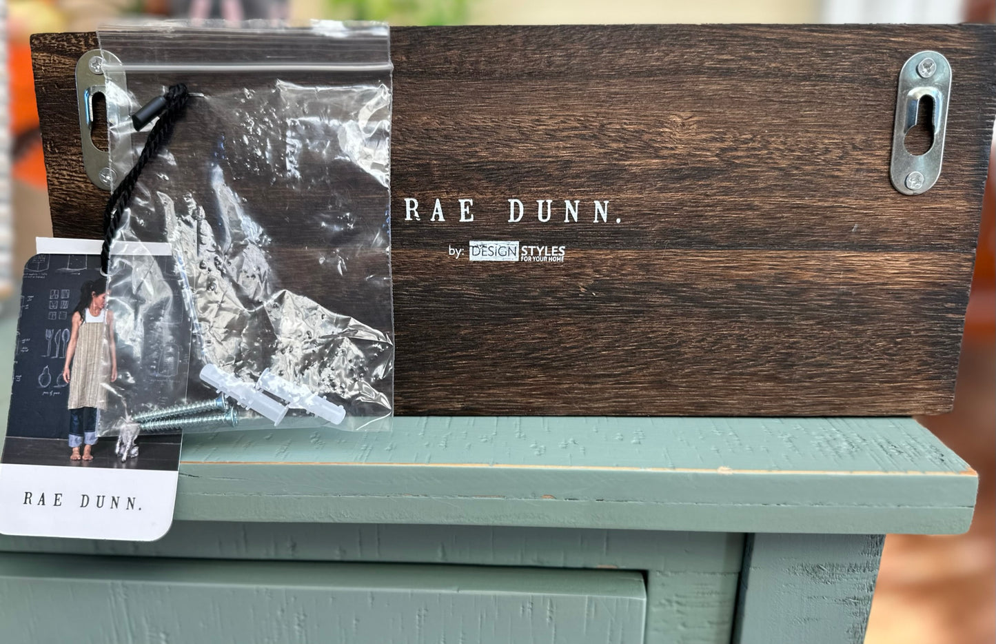 Rae Dunn “Bark” Wooden Metal Wall Hooks for Pet Items