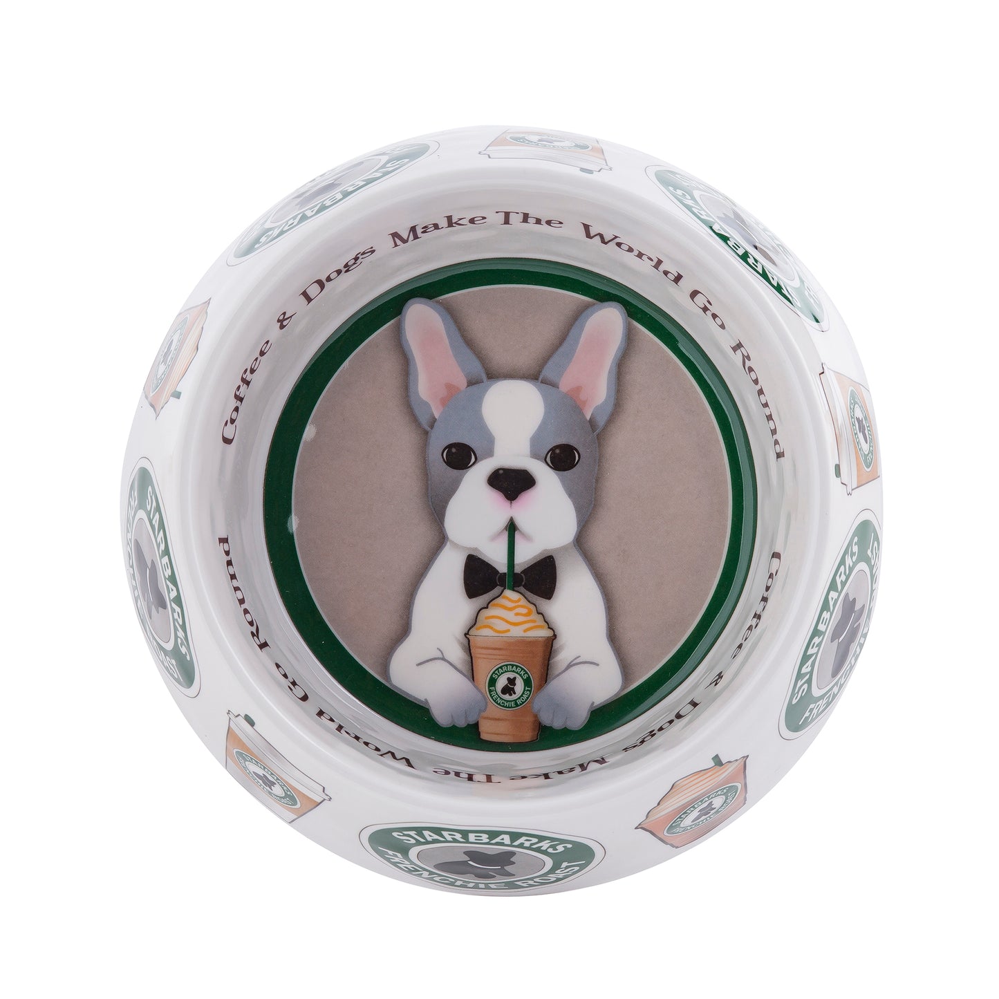 Starbarks Frenchie Roast bowls and placemat