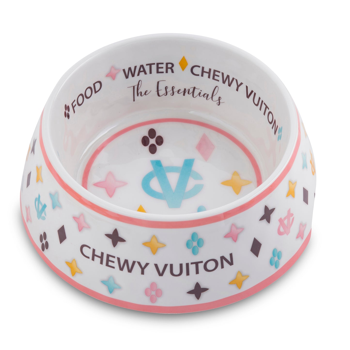 White Chewy Vuiton dog bowls (2 pieces)