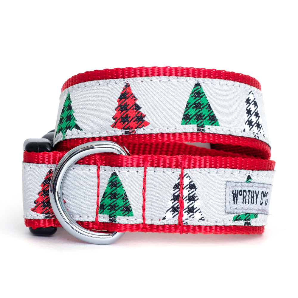 Christmas tree dog collar and leash set