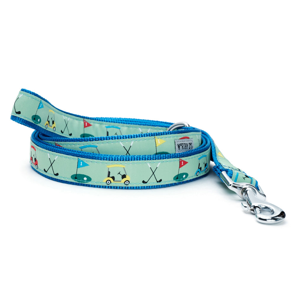 Golfing themed Dog Collar and lead set