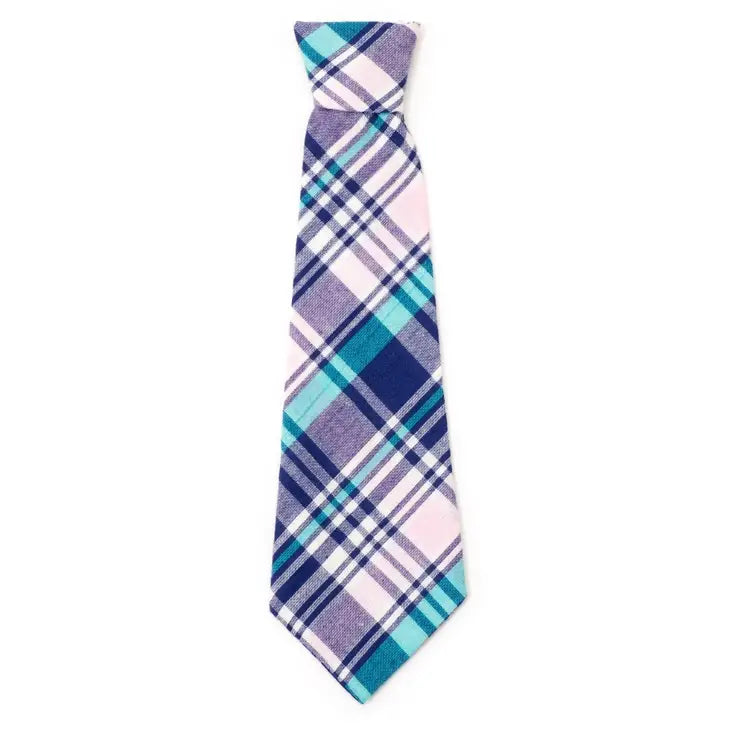 Purple and Teal Dog Tie